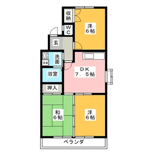 ガーデンハウス 壱番館【2階】の間取り