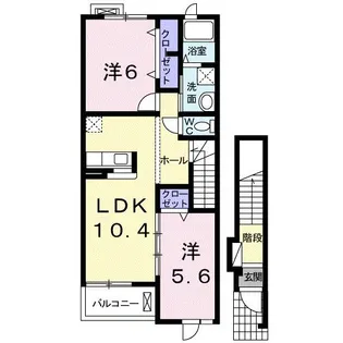 パインテール ヴィレッジ A棟【2階】の間取り