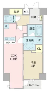 大阪府大阪市中央区釣鐘町2【マンション】の間取り