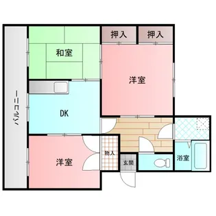 リバーサイド楠【1階】の間取り