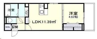 ガーデンリーフ花ヶ島【1階】の間取り
