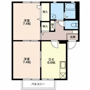 アクアリッチ B【2階】の間取り