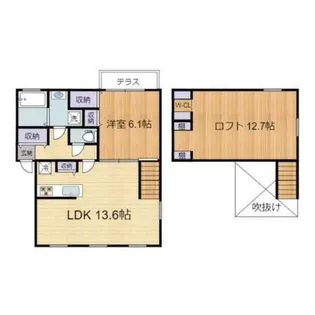 プリマ府中フォレスタ弐番館【1階】の間取り