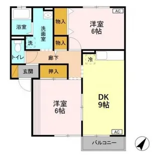 ビュークレスト D【2階】の間取り