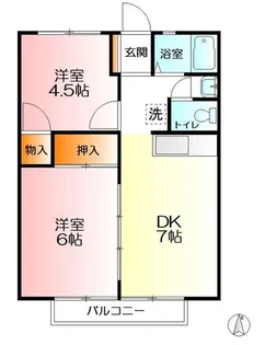 スカイタウン向原【2階】の間取り