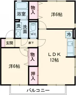 リバーサイド大塔 B棟【2階】の間取り