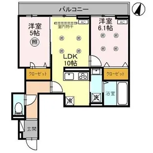 埼玉県さいたま市浦和区針ヶ谷1【アパート】の間取り