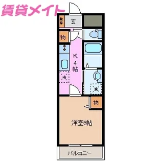 RISE【3階】の間取り