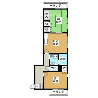 リバーコート【4階】の間取り