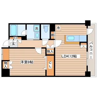 1LDKの間取り画像