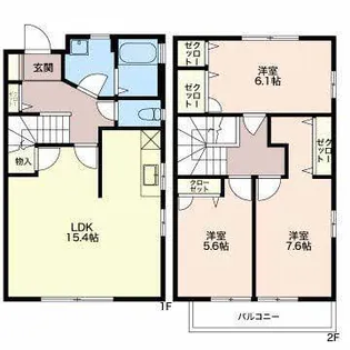 長野県長野市大字栗田【一戸建】の間取り