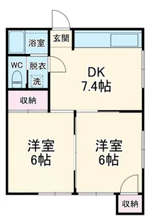 アレスバルト来光川【2階】の間取り