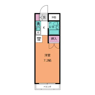 サンハイツ御幸【3階】の間取り