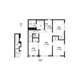 ルミエール・ノール34【1階】の間取り