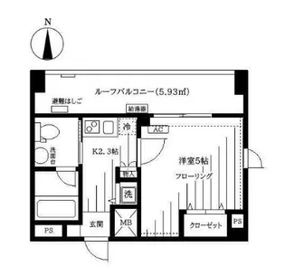 東京都北区田端新町3【マンション】の間取り