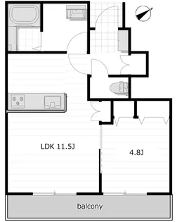 ウイングメゾン【1階】の間取り