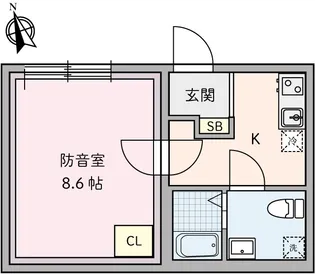 ラシクラス豊玉北【2階】の間取り