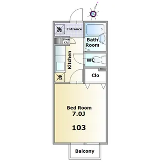 パセオ佐久間【1階】の間取り