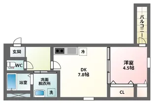 フジパレス アベリア【1階】の間取り