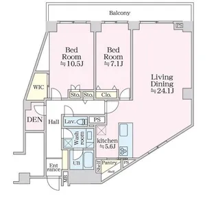 東京都渋谷区東3【マンション】の間取り