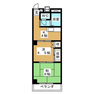 リカーハイム佐藤【3階】の間取り