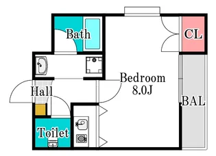 パルミラ浜【1階】の間取り
