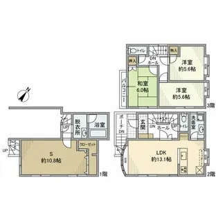 東京都杉並区梅里2【一戸建】の間取り