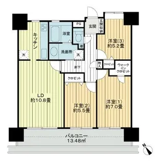 D’クラディア本町【8階】の間取り