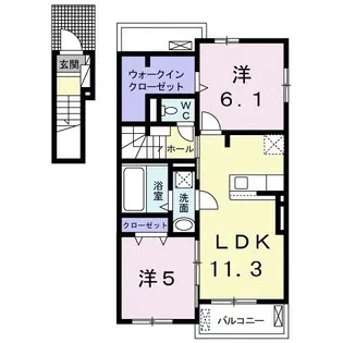 グランドソレイユ富の原 II【2階】の間取り