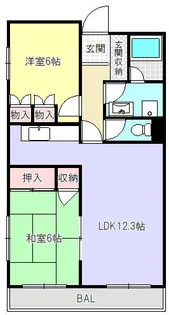 埼玉県越谷市蒲生茜町【マンション】の間取り