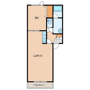 ペガサス中道【2階】の間取り