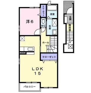 千葉県富里市七栄【アパート】の間取り