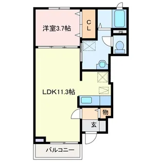 ポーラスター【1階】の間取り