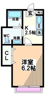 東京都国立市中1【アパート】の間取り