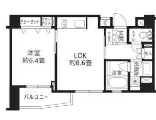 クリオ渋谷ラ・モード【6階】の間取り