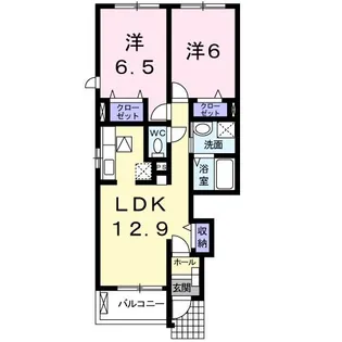 エヴァーグリーンA【1階】の間取り