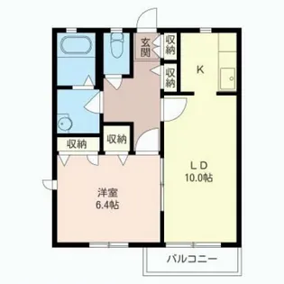 メゾン ディアス【1階】の間取り