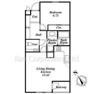御殿山パークシティ【2階】の間取り
