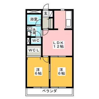 パレオ桜橋【2階】の間取り