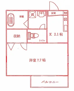 スプリーム港南台【2階】の間取り