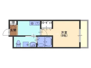 コンチネンタル東小橋【4階】の間取り
