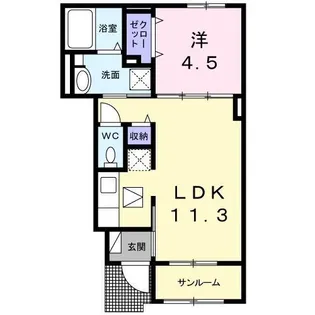 ベル ソレイユ【1階】の間取り