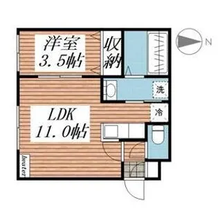 ハイアット恵庭【1階】の間取り