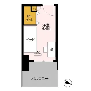 ロイヤルパークスER万代 Share万代【2階】の間取り