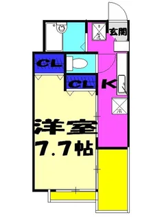ドゥ・セナクール【1階】の間取り
