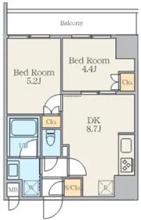 Alivis五反野【8階】の間取り