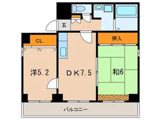 クレール菊水【3階】の間取り