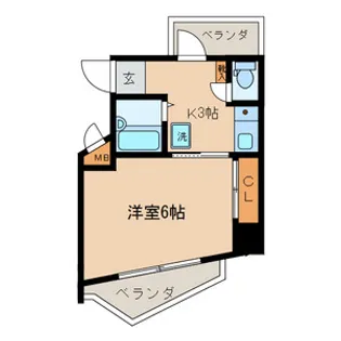 九州鴻池ビル【9階】の間取り