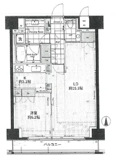 コンパートメント東京中央【11階】の間取り