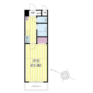 ベルメゾン上山手【1階】の間取り